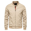 Men's Bomber Jacket Casual Solid Color Autumn Baseball Outerwear