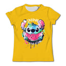 Girls Kawaii Stitch T-shirt Toddler Cartoon Tee Summer Short Sleeve