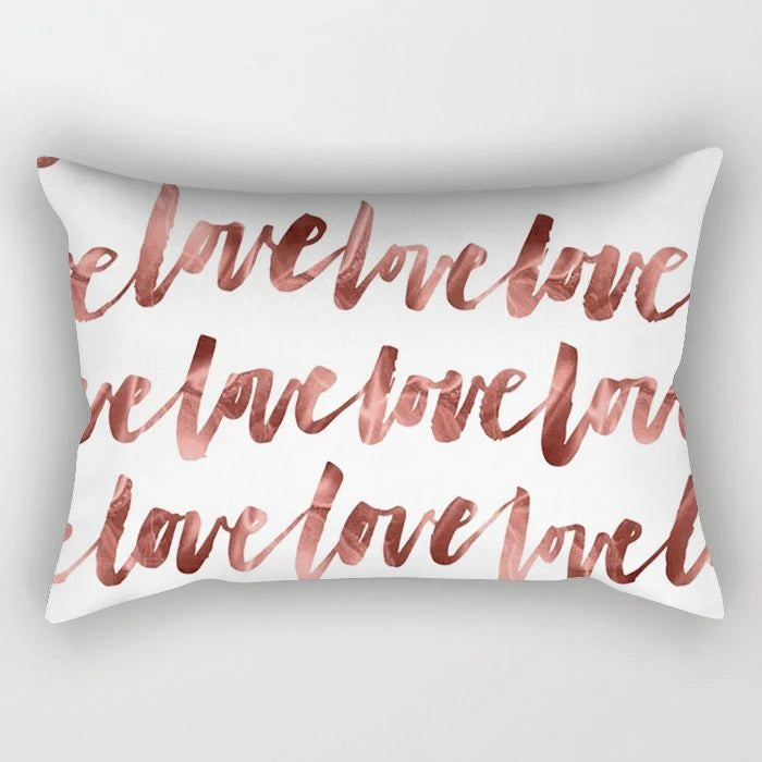 Nordic Pink Checkered Striped Cushion Pillowcase For Office Living Room