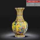 Chinese Antique Ceramic Vase Enamel Flower Bird Porcelain Decor
