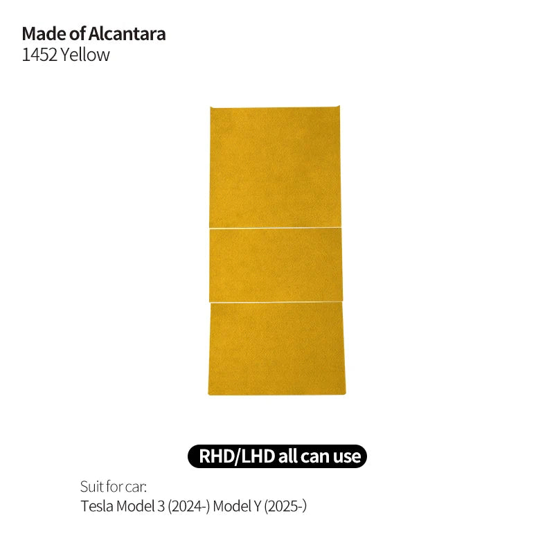 Alcantara Tesla Model 3 Center Console Trim Panel Frame Sticker