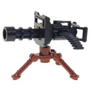 WWII Military Building Blocks Toy Soldier Figure With Machine Gun Mortar