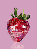 Retro Fruit Disco Ball Poster Citrus Apple Strawberry Canvas Art