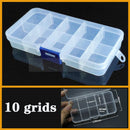 Plastic Organizer Box Clear Compartment Storage For Jewelry Tools