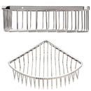 Stainless Steel Shower Corner Basket Wall Mounted Bathroom Storage Organizer