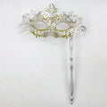 Venetian Masquerade Mask With Holding Stick For Womens Party