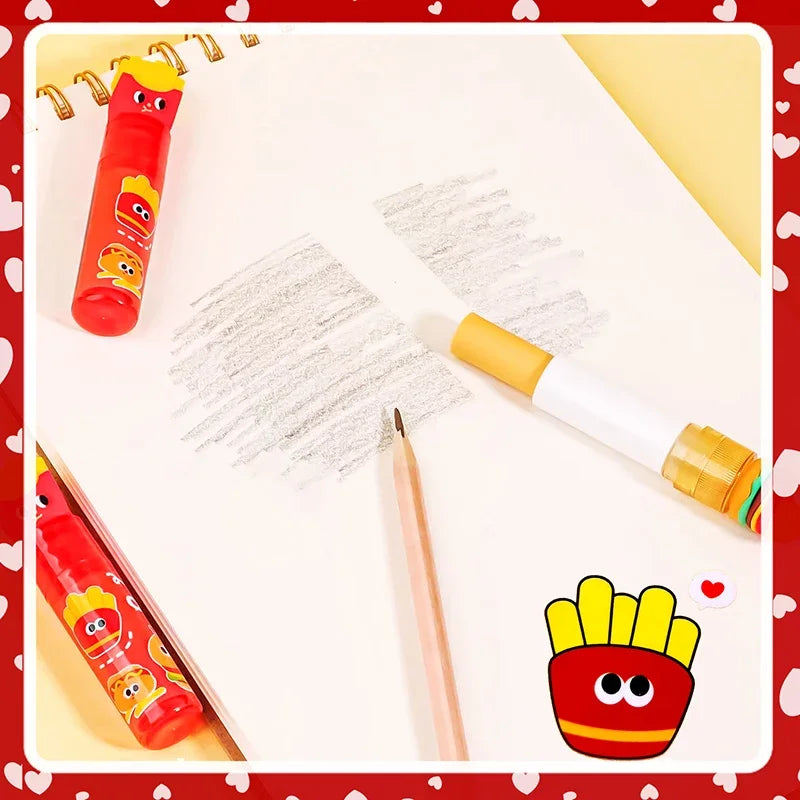 Kawaii Eraser Cute Hamburger Fries Rubber Stationery Gift For Kids