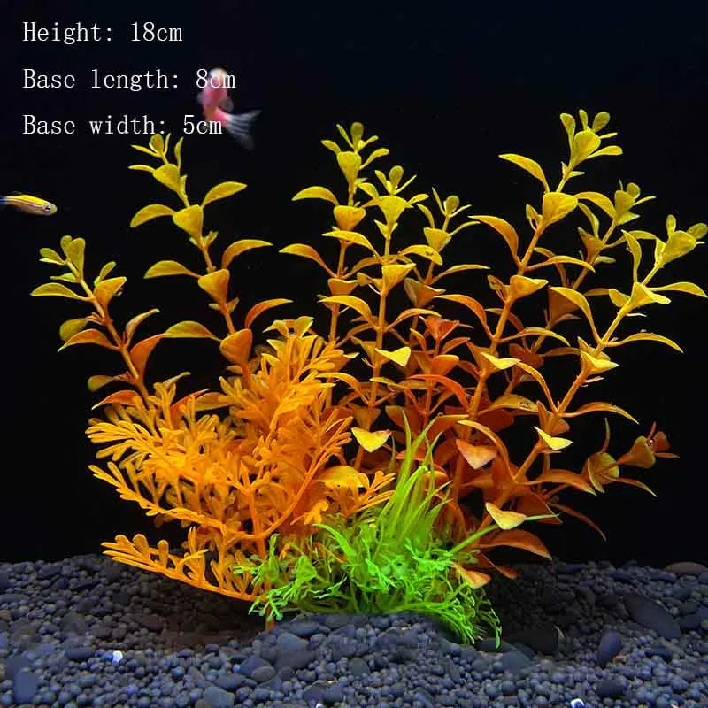 Artificial Aquarium Plants Green Plastic Underwater Fish Tank Decor