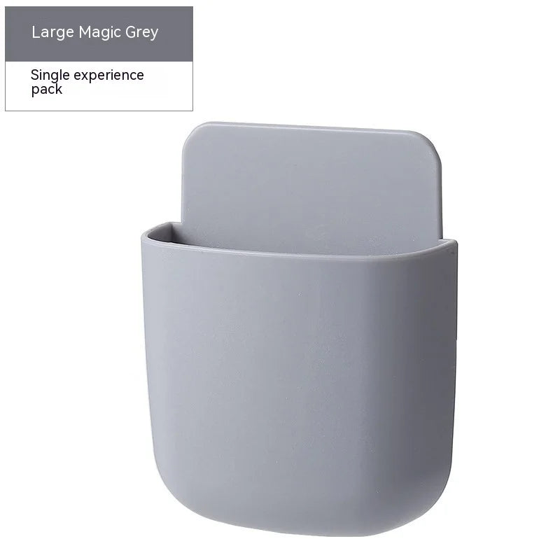 Wall Mounted Storage Box Organizer For Phone Remote Plug Holder Rack