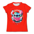 Girls Kawaii Stitch T-shirt Toddler Cartoon Tee Summer Short Sleeve