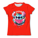 Girls Kawaii Stitch T-shirt Toddler Cartoon Tee Summer Short Sleeve