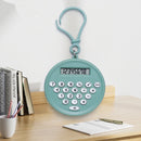 Mini Calculator Pendant Small Round Silent Button Portable Keychain