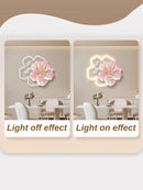 Modern Flower Wall Clock Large Silent Decorative Living Room Clock