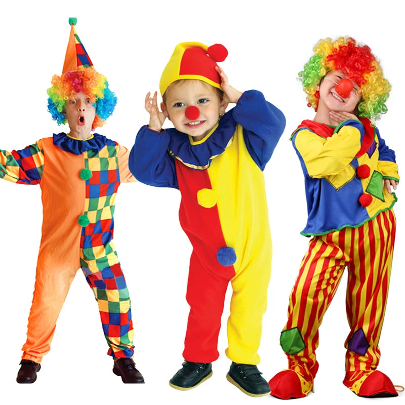 Funny Costumes For Kids Clown Role Play Suits For Boys Girls