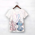 Girls Kawaii Stitch T-shirt Toddler Cartoon Short Sleeve Tee