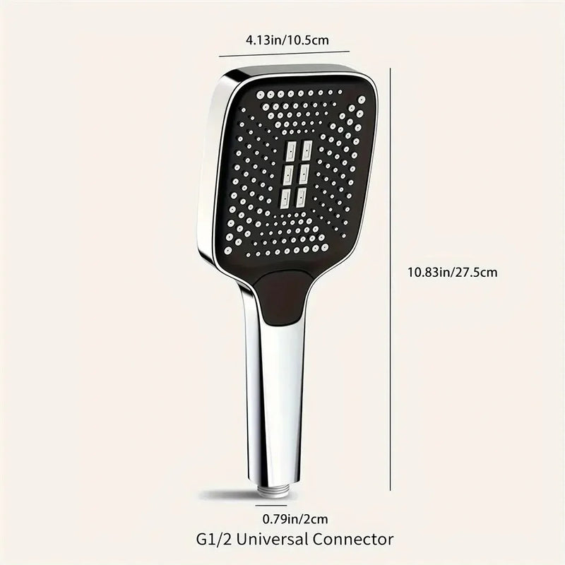 Adjustable Shower Head 3 Mode Rainfall Large Flow Water Saving