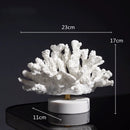 Imitation Coral Ornaments Resin Crystal Metal Tree Ocean Decor Figurines