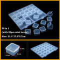 Plastic Organizer Box Clear Compartment Storage For Jewelry Tools