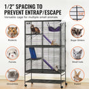 SucceBuy Large Ferret Cage Rolling Metal 4-Tier Small Animal Cage