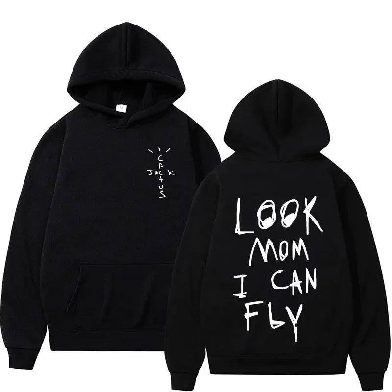 Cactus Jack Hoodie Oversized Hip Hop Streetwear Pullover Sweatshirt