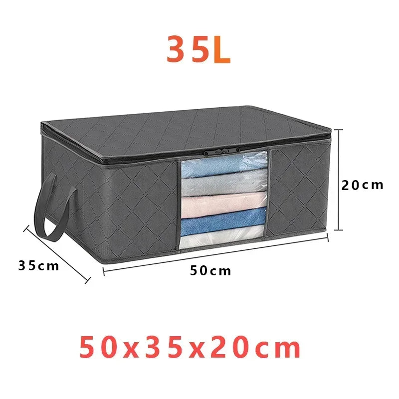 Large Capacity Clothes Storage Bag Foldable Organizer For Bedroom Closet