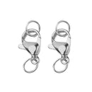 20 Sets Stainless Steel Lobster Clasps With Jump Rings Various Sizes