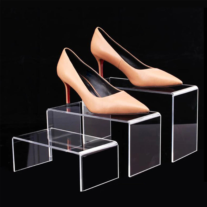 Acrylic Display Stand U Shape Transparent Counter Rack For Cosmetics