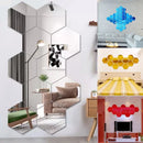 Hexagon Acrylic 3D Mirror Wall Sticker Set For Home Decoration