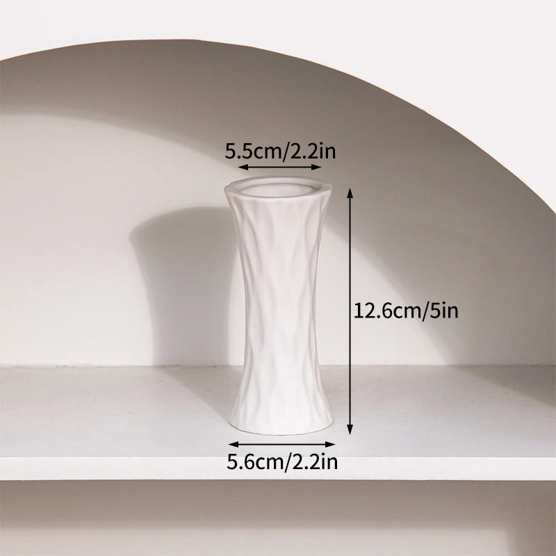 Ceramic Vase White Nordic Flower Pot Decorative Home Decor