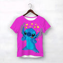 Girls Kawaii Stitch T-shirt Toddler Cartoon Short Sleeve Tee