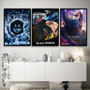 B-BLACK Mirror Wall Poster Self Adhesive For Bedroom Living Room Office