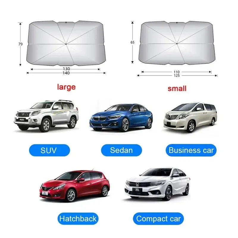 Car Sunshade Umbrella Folding Windshield Front Parasol For Summer