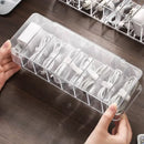 Transparent Plastic Cable Storage Box With Divided Grid Organizer