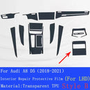 Audi A8 Center Console Protective Film Transparent TPU Scratch Guard