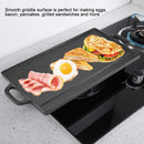 Non-stick Cast Iron Grill Pan Double Sided Ridged Flat Griddle
