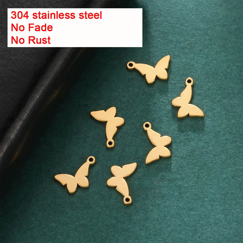 5pcs Stainless Steel Tree Of Life Charms For Jewelry Crafting