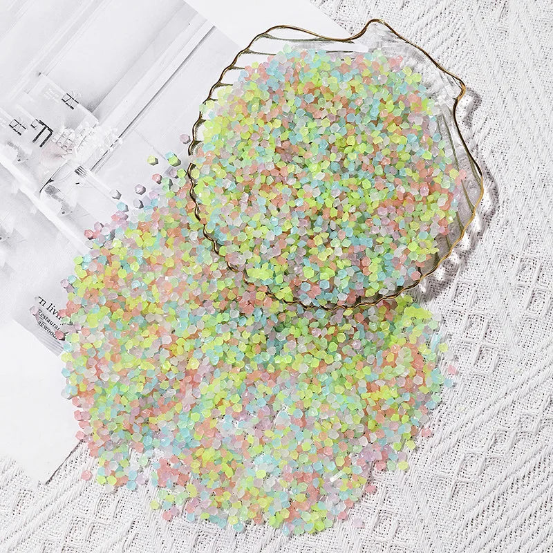 1000pcs Glow In The Dark Sand Mini Pebbles For Garden Aquarium