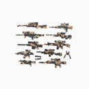 WWII Military Building Blocks Toy Soldier Figure With Heavy Machine Gun