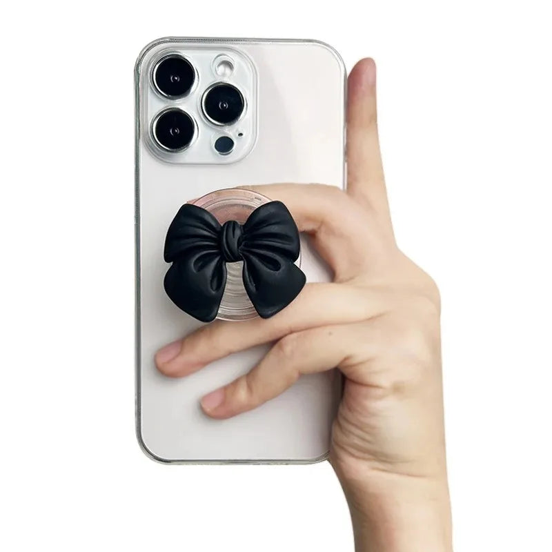 Korean Colorful Bowknot Phone Holder Griptok Finger Ring Support