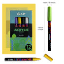 12-60 Colors Acrylic Paint Markers Pen 1-2mm Valve For Painting
