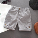 Toddler Cotton Shorts Boys Solid Color Lightweight Summer Clothes