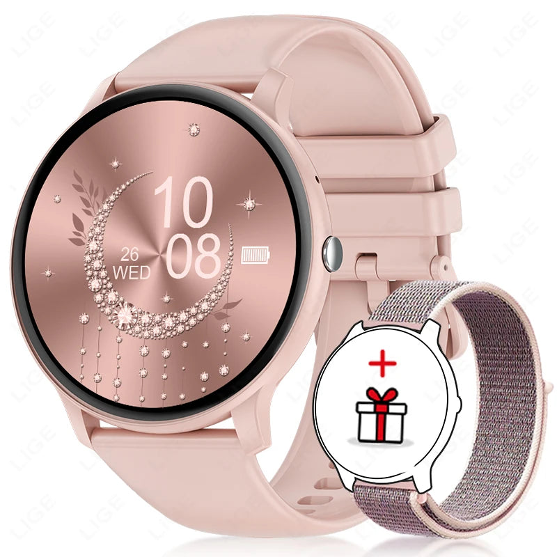 LIGE Smartwatch Bluetooth Call Fitness Heart Rate Monitor For Android IOS