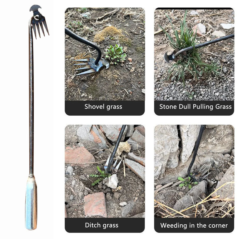 Garden Weeder Tool With Long Handle Manual Weed Digger For Lawn