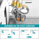 2 Tier Blind Corner Cabinet Organizer Adjustable Kitchen Storage Rack