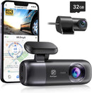 REDTIGER F9 4K Dash Cam Front Rear WiFi GPS Night Vision