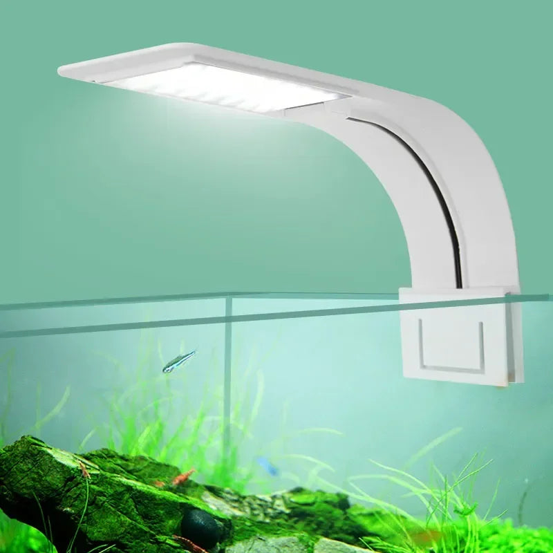 Super Slim LED Aquarium Light Waterproof Clip-On Plant Grow Lamp