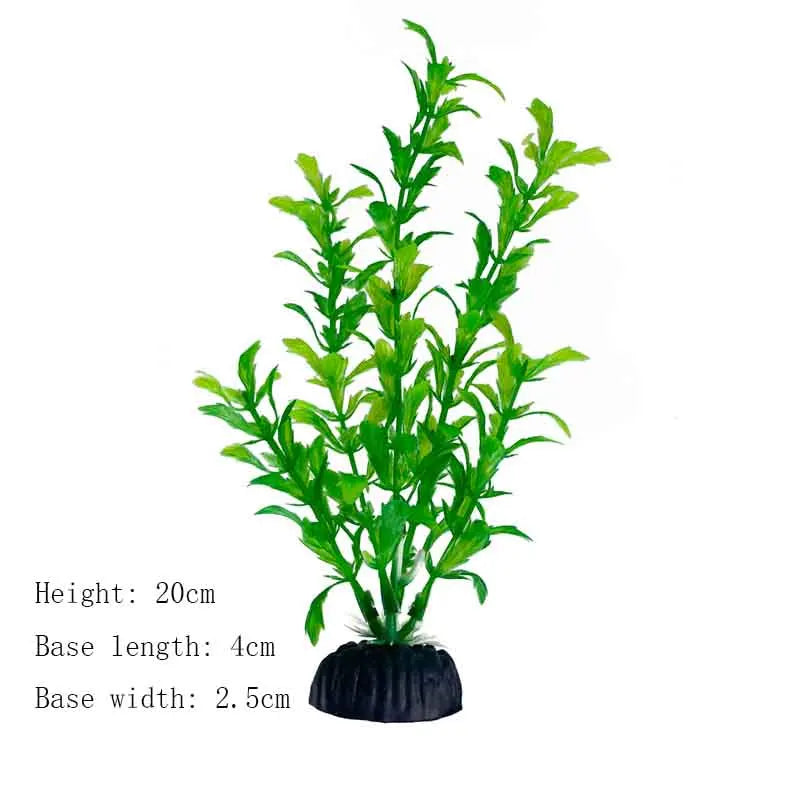 Artificial Aquarium Plants Green Plastic Underwater Fish Tank Decor
