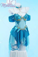 MOBBUNNY Sexy Lingerie Dress Blue Low Cut Sleeves Choker Cosplay
