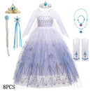 Children Elsa Dress Snow Queen Gown Long Sleeve Princess Costume