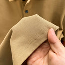 Men's Polo Shirt Cotton Casual Short Sleeve Solid Color Lapel Tee